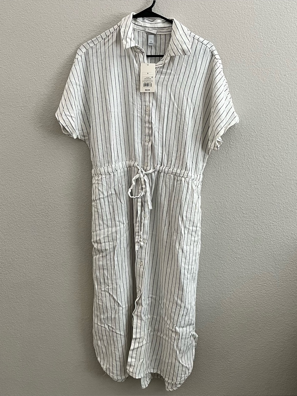 Women's Short Sleeve Linen Midi
Shirtdress